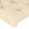 vidaXL Bettgestell ohne Matratze Creme 90x190 cm Stoff