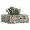 vidaXL Gabionen Hochbeet Silber 60 x 60 x 20 cm Verzinkter Stahl
