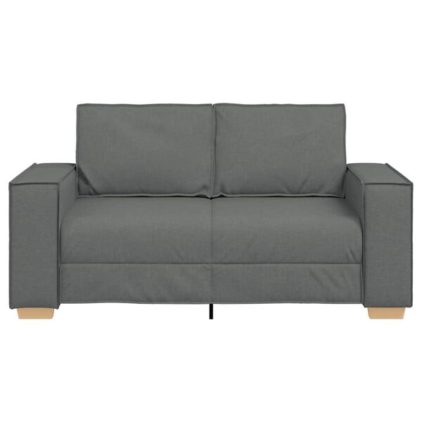 vidaXL 2-Sitzer Sofa Dunkelgrau 120 cm Stoff