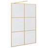 vidaXL Walk-in Duschwand Gold 140 x 195 cm Geh&auml;rtetes Glas