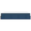 vidaXL Bettgestell mit Matratze mit Matratze 2 pcs Blau Stoff