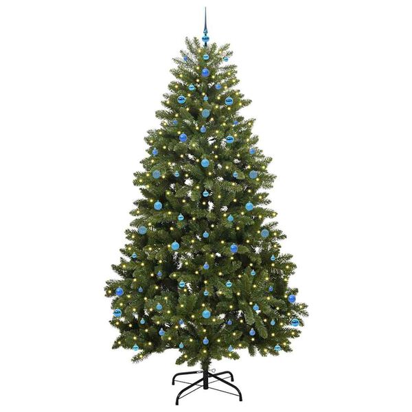 vidaXL K&uuml;nstlicher Weihnachtsbaum Gr&uuml;n 270 cm PVC und Metall