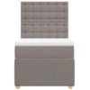 vidaXL Boxspringbett mit Matratze Taupe 90x190 cm Stoff