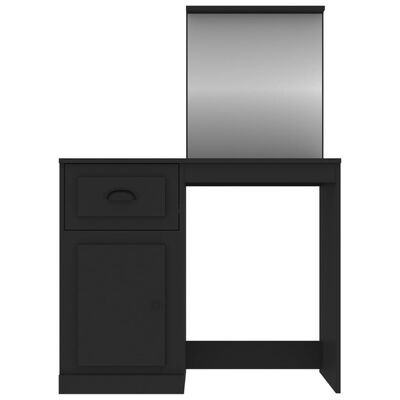 vidaXL Schminktisch mit Spiegel Schwarz 90x50x132,5 cm Holzwerkstoff