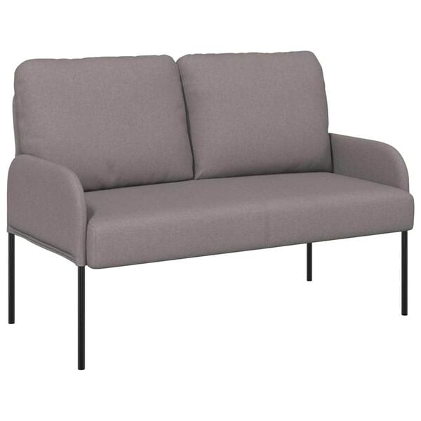 vidaXL Sofas mit Kissen 110cm Taupe Sperrholz