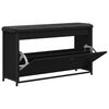 vidaXL Schuhbank mit Klappe Schwarz 102x32x56 cm
