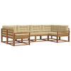vidaXL Outdoor-Sofagarnitur 6 stk. Natur und Beige