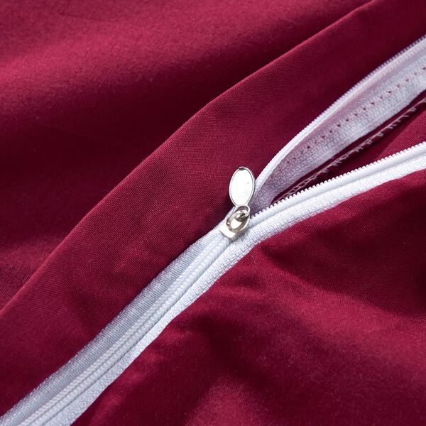 vidaXL Bettw&auml;sche-Set Burgunderrot 155&times;220/80&times;80 cm