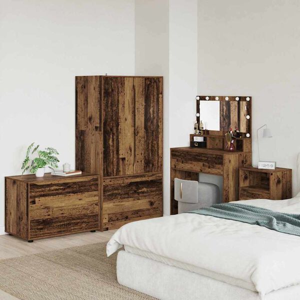 vidaXL Aufbewahrungsschrank Altholz 80 x 48 x 57 cm Holzwerkstoff