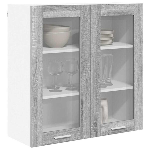 vidaXL H&auml;ngeschrank Graues Sonoma 80 x 31 x 80 cm Holzwerkstoff