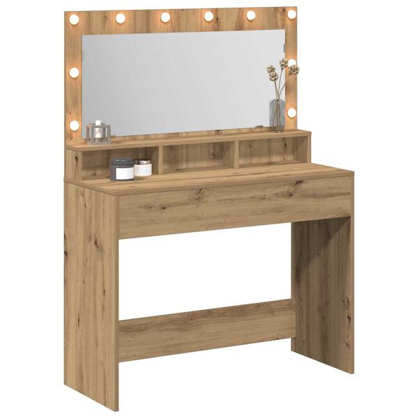 vidaXL Schminktisch Artisan-Eiche 100 x 41 x 135 cm Holzwerkstoff