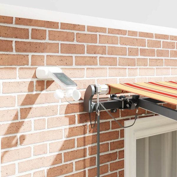 vidaXL Einziehbare Markise mit Gelb und Orange 350 x 250 cm Stoff