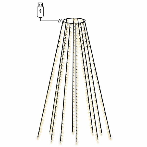 vidaXL Weihnachtsbaum-Beleuchtung 500 LEDs Kaltwei&szlig; 500 cm