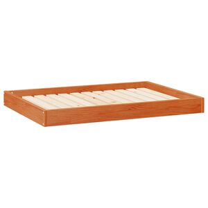 vidaXL Hundebett Wachsbraun 101,5 x 74 x 9 cm Massivholz Kiefer