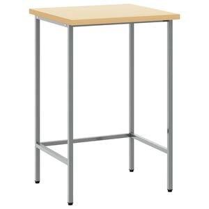 vidaXL Ecktisch Grau 55 x 55 x 85 cm Stahl und hochwertiges Holz