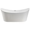 vidaXL Freistehende Badewanne und Wasserhahn 204 L 118,5 cm Silbern