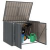 vidaXL Gartenlagerbox Schwarz 151,5 x 107 x 100 cm Stahl