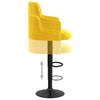 vidaXL Barhocker 2 Stk. Senfgelb Samt
