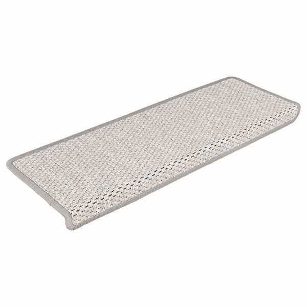 vidaXL Treppenmatten Selbstklebend Sisal-Look 15 Stk. 65x21x4 Platina