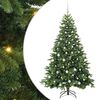 vidaXL K&uuml;nstlicher Weihnachtsbaum mit 300 LEDs Gr&uuml;n 180 cm PE und PVC