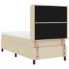 vidaXL Boxspringbett mit Matratze Creme 200 x 100 cm Stoff