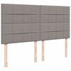vidaXL Boxspringbett mit Matratze Taupe 180x200 cm Stoff