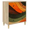 vidaXL Kommode BONN Retro-Wellenmuster 66 x 36,5 x 75 cm Holzwerkstoff