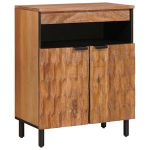 vidaXL Sideboard mit Speicher Akazienbraune Oberfl&auml;che 60 x 33 x 75 cm