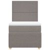 vidaXL Boxspringbett mit Matratze Taupe 80x200 cm Stoff