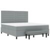 vidaXL Boxspringbett mit Matratze Hellgrau 180 x 200 cm Stoff