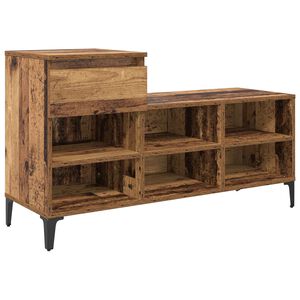 vidaXL Schuhschrank 102 x 36 x 60 cm Holzwerkstoff Altholz