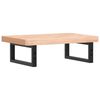 vidaXL Waschbeckenregal Wandmontage Stahl und Massivholz Buche