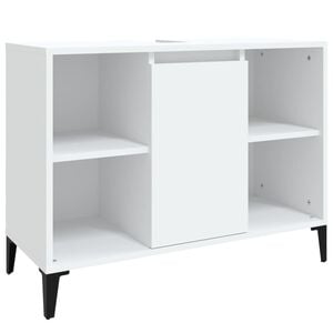 vidaXL Waschbeckenunterschrank Wei&szlig; 80x33x60 cm Holzwerkstoff