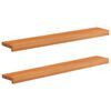 vidaXL Fensterb&auml;nke 2 stk. Hellbraun 100 x 15 x 2 cm Massivholz Buche
