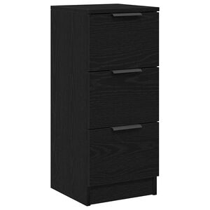 vidaXL Sideboard Schwarz Eichen-Optik 30 x 30 x 70 cm Holzwerkstoff