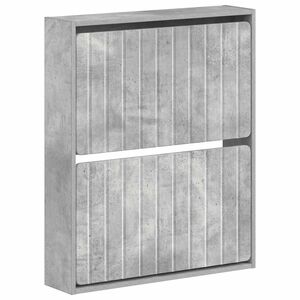 vidaXL Wandmontierter Schuhschrank ZWOLLE 71 x 17 x 86 cm Betongrau