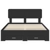vidaXL Bettrahmen mit Kopfteil Schwarz 160 x 200 cm Holzwerkstoff