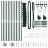 vidaXL Zaunpfosten Grün 25 x 1 m (40 x 40 mm Maschen) Stahl und PVC