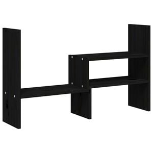 vidaXL Monitorst&auml;nder Schwarz (39-72)x17x43 cm Massivholz Kiefer