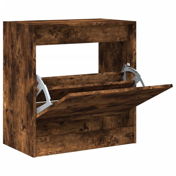 vidaXL Schuhschrank R&auml;uchereiche 60x34x63,5 cm Holzwerkstoff