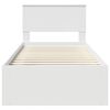 vidaXL Bettrahmen mit Kopfteil Wei&szlig; 90 x 200 cm Massives Kiefernholz