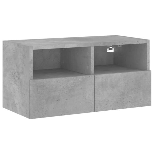 vidaXL TV-Wandschrank Betongrau 60x30x30 cm Holzwerkstoff