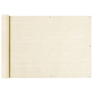 vidaXL Balkon Sichtschutz Creme 75x300 cm HDPE