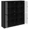 vidaXL Highboard 2 pcs Schwarz Eichen-Optik 68 x 37 x 142 cm