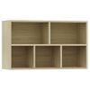 vidaXL Bücherregal/Sideboard Sonoma Eiche 50x25x80 cm Holzwerkstoff