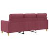 vidaXL 3-Sitzer-Sofa Weinrot 180 cm Stoff