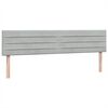 vidaXL Boxspringbett mit Matratze Hellgrau 180x220 cm Samt