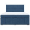 vidaXL Boxspringbett mit Matratze Blau 200x200 cm Stoff