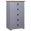 vidaXL Sideboard Grau 46x40x89 cm Kiefernholz Panama