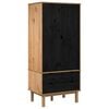 vidaXL Kleiderschrank mit Schubladen OTTA Schwarz 76,5 x 53 x 172 cm